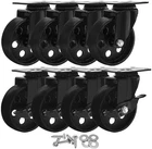 Factorduty 8 Pack 4" All Black Metal Swivel Plate Caster Wheels Heavy Hi... New. Price: $109.67.