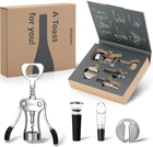 Multifunctional Wine Bottle Opener Gift Wing Corkscrew, Foil Cutter, Vacuum Stop New. Price: $49.48.