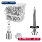 Kryonix Metal Roofing Screws #10 1-1/2 Inch, 330PCS Hex Head Self-drilling New. Price: $37.98.