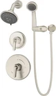 Symmons 5505-STN-1.5-TRM Elm 2-HANDLE 5-SPRAY Shower Trim, Satin Nickel New. Price: $494.07.