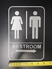 Hillman 844149 Unisex Restroom Sign With Braille 6" 9", White Seller. Price: $10.00.