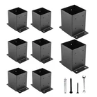 Yvhfwoy 4X4 Post Base, Bracketsinner Size 3.6"X3.6" Black Powder Coated ... New. Price: $85.79.