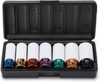 7PCS 1/2 Inch Drive Lug Nut Deep Impact Socket Set,thin 17,19,21,22,23,24,27MM New. Price: $42.25.