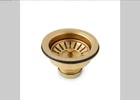 Signature Hardware 3-1/2" Kitchen Sink Basket Strainer Matte Gold Finish New. Price: $20.00.