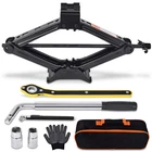 Scissor Car Jack Ton (4409 Lbs) Tire Changing Kit With Lug Wrench Black New. Price: $37.49.