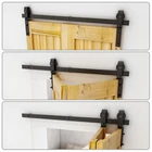 Bifold Sliding Barn Door Hardware Kit Top Mount Roller Black Flat Track Modern New. Price: $156.41.
