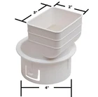 2X3 Downspout To 4 Round Drain Adapter White Universal Fit Pvc Corrugated Sewer New. Price: $23.49.