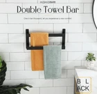 Kokosiri 16-INCH Double Towel Bar, Bathroom Kitchen Holder, Wall Mounted Open. Price: $22.50.