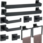 Delarkusi 10 Pieces Bathroom Hardware Accessories Set Black Towel Rack New. Price: $70.38.
