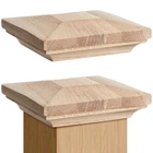 2 Pack 3.5" X Wood Newel Post Fence Caps White Oak Mounting Kit.... Price: $50.17.