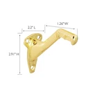 Standard Metal Handrail Bracket In Polished Brass 5 Pack New. Price: $33.47.