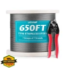 Lichamp 1/8" Stainless Steel Wire Rope Cable 650FT New. Price: $161.99.