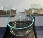 Set Of Pyrex Glass Round Dish/bowls # 7200,7202,7203 Blue Tint -euc Used. Price: $24.75.
