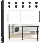 Muzata 36" Black Cable Railing Post Side Mount Stainless Steel Level Kit RW42 New. Price: $68.99.