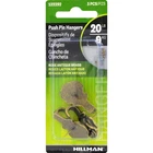 Hillman 122292 Antique Brass Rose Push Pin Hanger 20 Lbs. Capacity (pack Of 10) New. Price: $27.33.