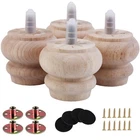 Txcucc 2 Inch Wooden Unfinished Bun Feet For Dresser Legs Couch Sofa , New. Price: $23.43.