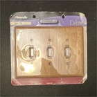 Amerelle Solid Oak Decorative Triple Toggle Wood Wall Plate 3-GANG 4025TT New. Price: $10.67.