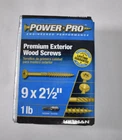 Hillman Power Pro Exterior All Purpose Wood Screws Lb 100 Pack #9 2-1/2" New. Price: $13.99.