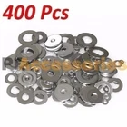 400 Pcs Zinc Plated Steel Flat Washers Set Assortment Kit 3 Size 1/2" 5/8" 11/16 New. Price: $12.99.