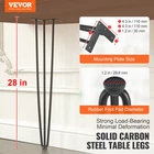 Hairpin Table Legs 28", Solid Carbon Steel Heavy Duty Furniture Black New. Price: $44.72.