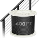 400FT 1/8" Black Stainless Steel Cable Railing - 1850LBS Diy Strength New. Price: $121.99.