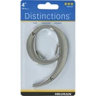 Hillman 843329 Silver Brushed Nickel Screw-on #9 Number In. (pack Of 3) New. Price: $14.67.